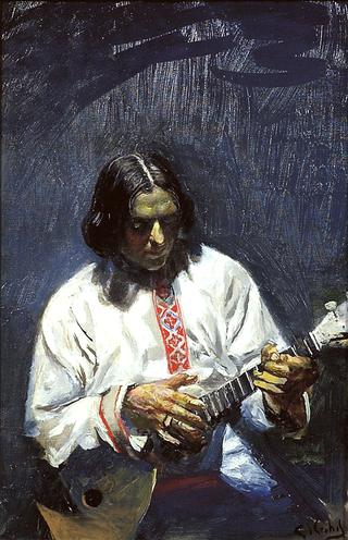Ivan Wolkof with balalaika