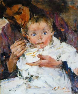 The Artist's Wife and Daughter