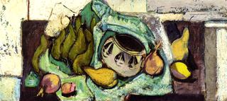 Still Life with Pears and Indian Bowl