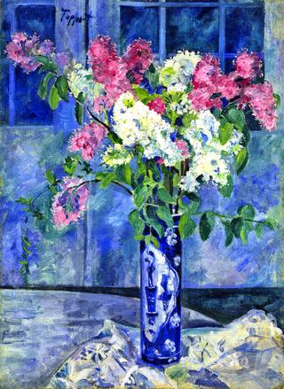 Flowers in a Japanese Vase