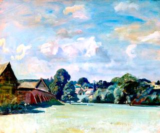 Suffolk Landscape with Farm Buildings