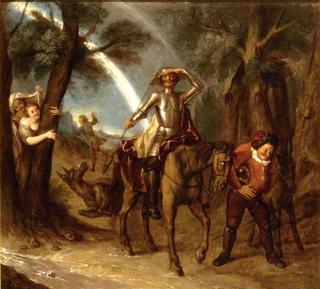 Story of Don Quixote - Don Quixote Takes the Barbers Bason for the Helmet of Mambrin