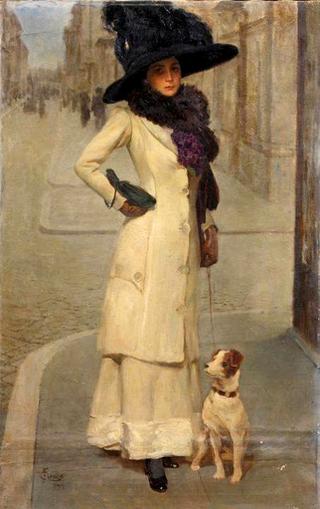 Signora con cagnolino