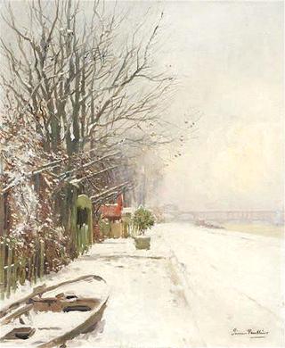 Banks of the Seine with Snow