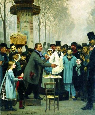A Newspaper Seller in Paris
