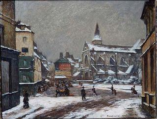 Eglise Saint Leu a Amiens with Snow