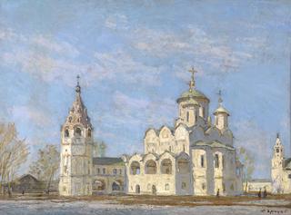 Pokrovsky Cathedral with a Bell Tower. Suzdal
