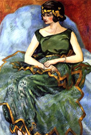 Young Woman Seated in an Armchair