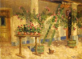 A sunny courtyard
