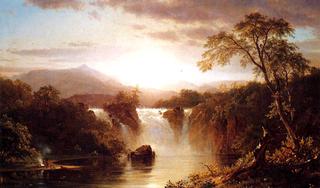 Landscape with Waterfall