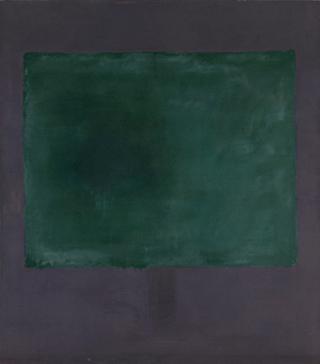 Untitled (Green on Maroon)