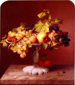 Fruit Still-life with Sculpted Ceramic Bowl