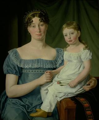 Portrait of Noblewoman Sophie Hedvig Løvenskiold and Daughter