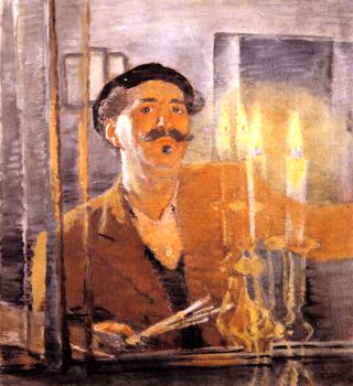 Self Portrait with Candle