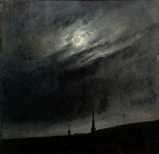 Moonlit night over Dresden