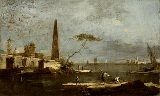 Capriccio with an Obelisk on a Lagoon