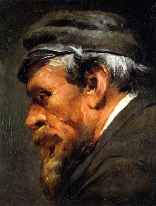 Head of a Worker Wearing a Cap