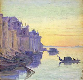 Ramnuggar. Palace of the Maharajah of Benares. India. October 1878