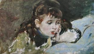 Little girl reading