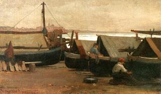 Men at Boat Dock