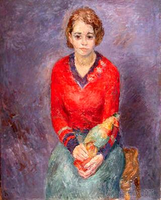 Girl with Parrot