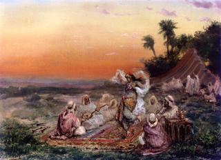 Dance at Sunset in a Bedouin Camp