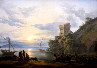 Coast near Castellammare in the morning mist