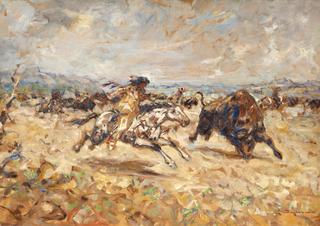 Indians Hunting Buffalo