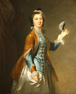 Eva Maria Veigel, Mrs David Garrick, with a Mask