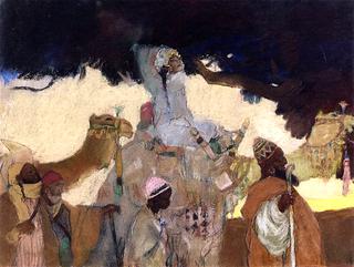 Study for 'Rebekah et Eliezer'