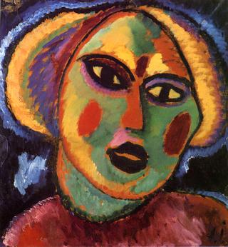 Maiden with  Violet Blouse