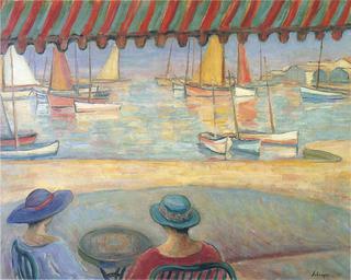 The Cafe on the terrace at St Ile de Yeu