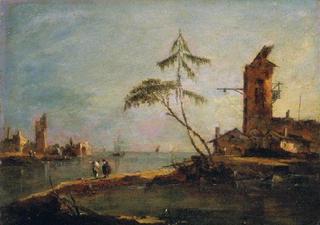 Capriccio:  View of a Canal with Two Towers