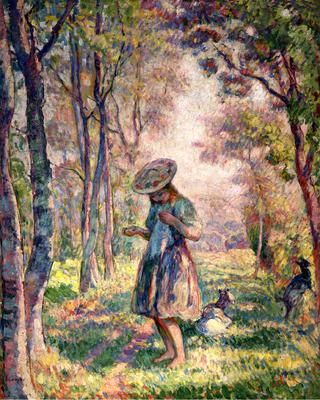 Little Girl and Kids in the Forest at Pierrefonds