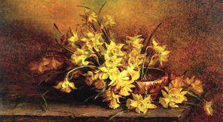 Daffodils in an Indian Basket