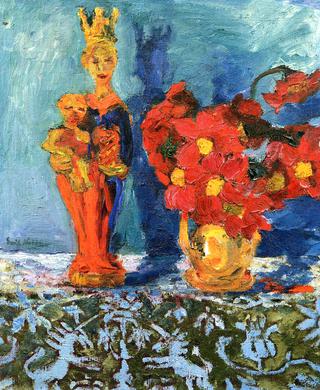 Madonna with Dahlias