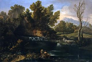 Landscape with Waterfall