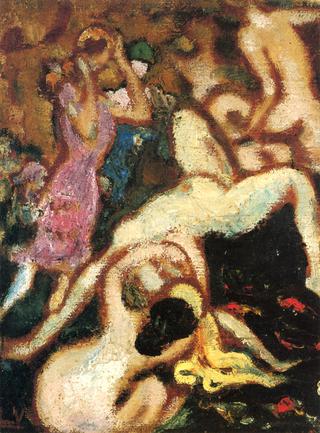 Composition, Woman in a Pink Tunic