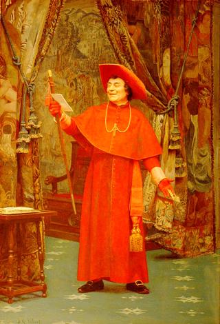 Cardinal Reading a Letter