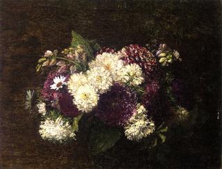 Chrysanthemums and Varied Flowers