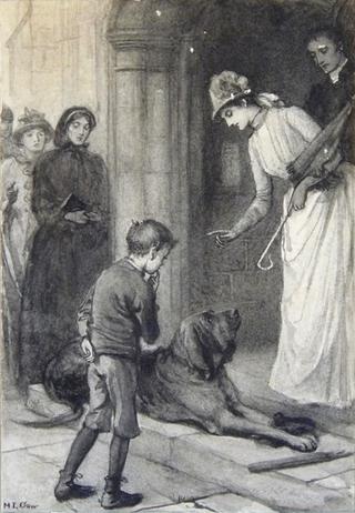 Scene in a church square