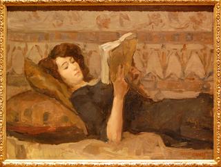 Girl Reading on a Divan