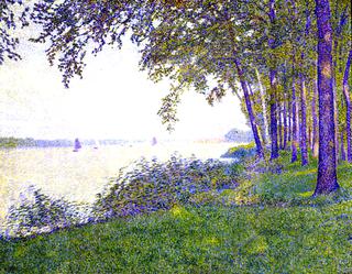 The Scheldt upstream from Antwerp: After the Fog