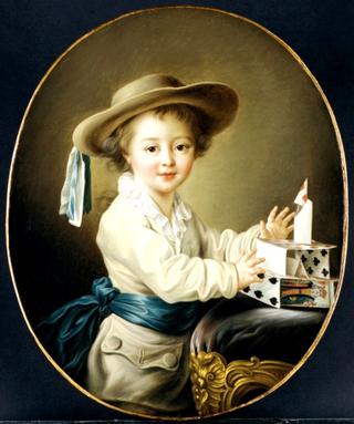Boy with a House of Cards