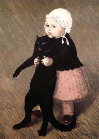 Girl with Cat