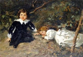 Children Resting in a Wood