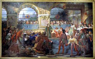 路易十二“人民之父”在图尔会议上，1506年