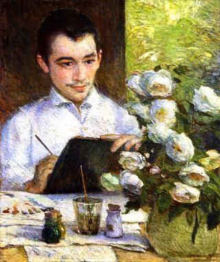 Pierre Painting a Bouquet