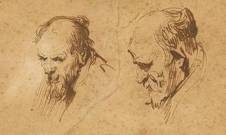 Two Studies of the Head of an Old Man