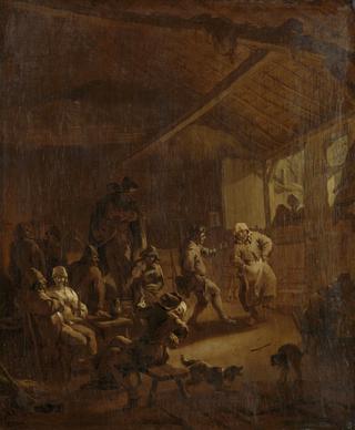 Peasants Dancing in a Barn
